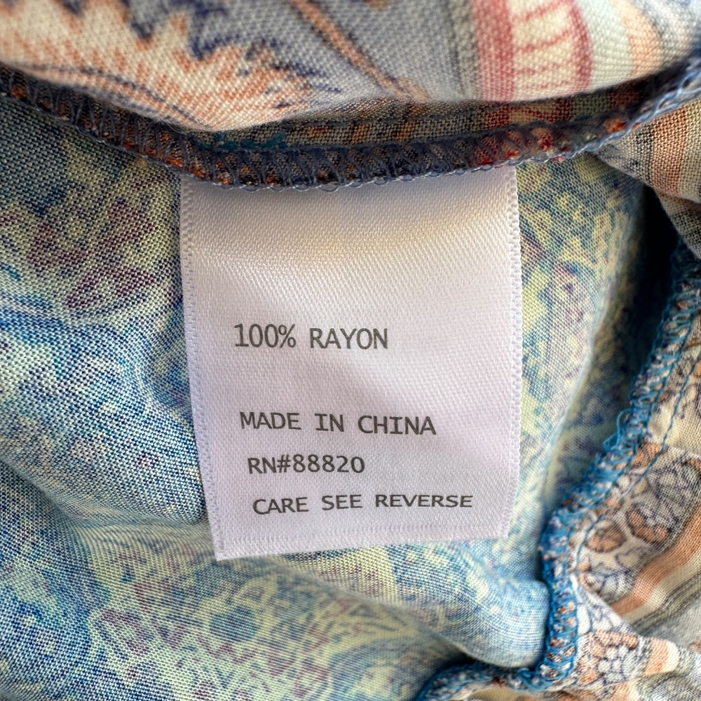 Ava Christine Boho Rayon Maxi Skirt size L - Picture 7 of 11